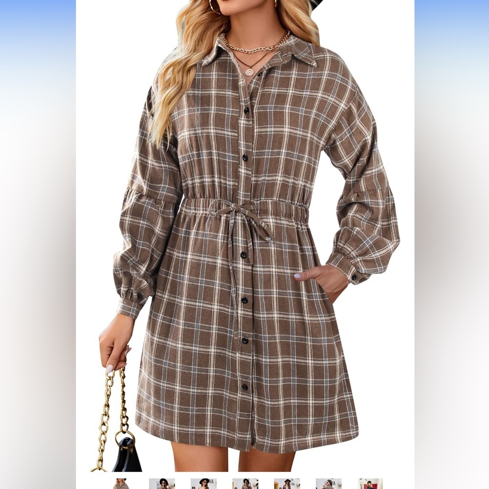 Plaid dress XXL new with tags